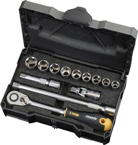 Изображение Zestaw narzdzi Felo ZESTAW NARZDZI 1/2'' FELO ERGONOMIC 12CZ + GRZECHOTKA (1 KPL)
