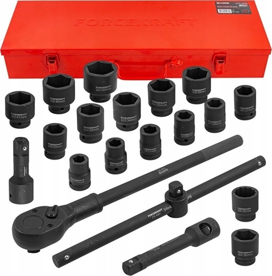 Picture of Zestaw narzdzi Forcekraft Zestaw narzdzi udarowych 3/4" 21el. (6-ktnych) (17-50mm)