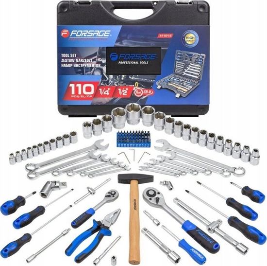 Изображение Zestaw narzdzi Forsage Zestaw narzdzi 110el. 1/4" i 1/2" (5-32mm) (6-ktnych)