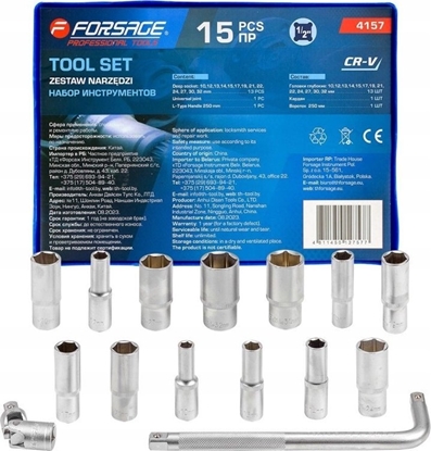 Picture of Zestaw narzdzi Forsage Zestaw narzdzi 15el. (6-ktncyh) (10-32mm)