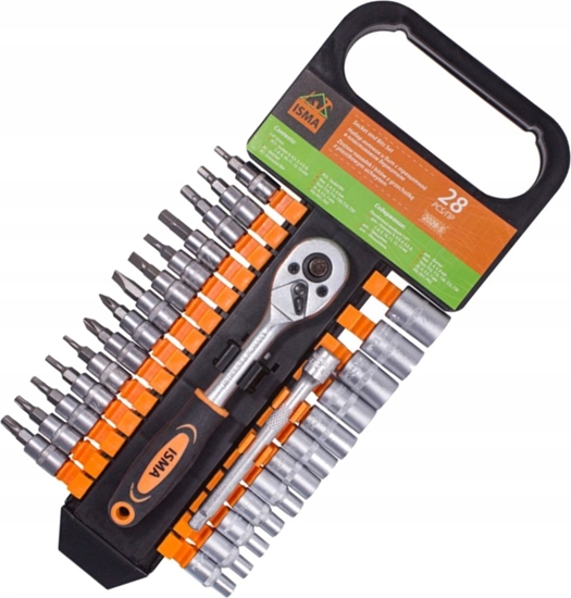 Picture of Zestaw narzdzi Isma Zestaw narzdzi 1/4 bity nasadki 28 el