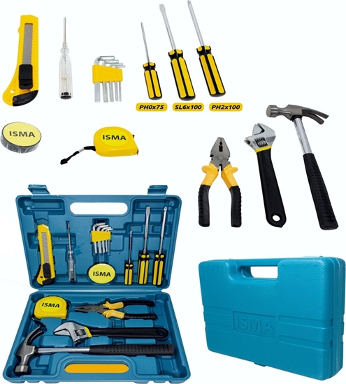 Picture of Zestaw narzdzi Isma Zestaw narzdziowy 16 el. Kombinerki wk rtaki motek