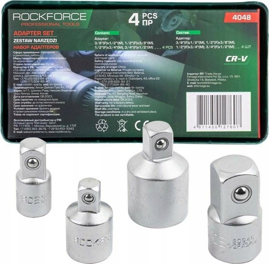 Picture of Zestaw narzdzi Rockforce Zestaw adapterów 4el.