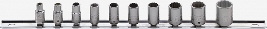 Picture of Zestaw narzdzi Stahlwille Zestaw nasadek 1/4" 40aD 3/16"-9/16" na listwie; 10-czeciowy STAHLWILLE