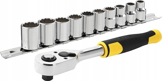 Изображение Zestaw narzdzi Stanley STANLEY ZESTAW KLUCZY  11el. 3/8" +GRZECHOTKA 72T
