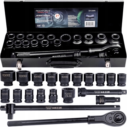 Picture of Zestaw narzdzi udarowych "Profi" 3/4"21el. (6- i 12-ktnych) (17-50mm)