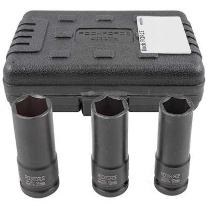 Picture of Zestaw nasadek udarowych cienkociennych 1/2" (6-ktnych) 3el. (17,19,21mm)