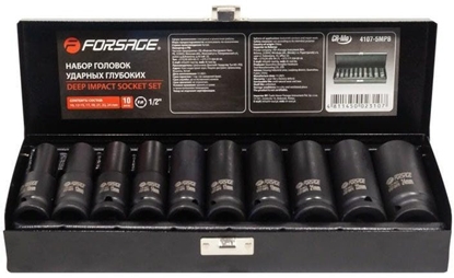 Изображение Zestaw nasadek udarowych gbokich 1/2" 10el. (6-ktnych) (10-24mm)