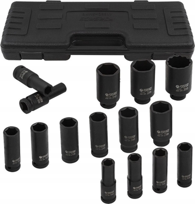 Picture of Zestaw nasadek udarowych gbokich 1/2" 15el. (6-ktnych) (10-36mm)