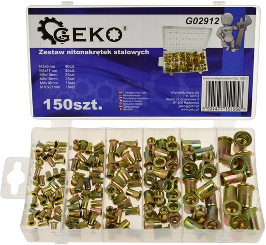 Picture of Zestaw nitonakrtek stalowych 150szt. (20)