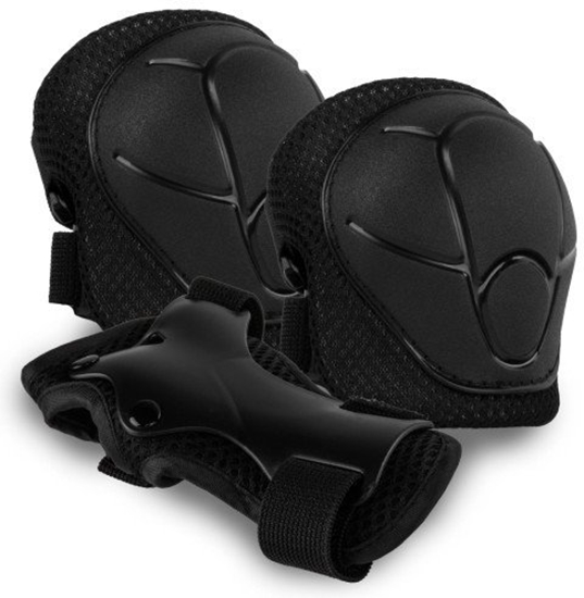 Picture of Zestaw ochraniaczy na donie okcie kolana TRIX Czarny S