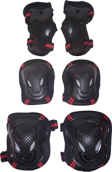 Picture of Zestaw Ochraniaczy na Rolki Deskorolk Rower 3w1 Czarne KUBISPORT rozm M