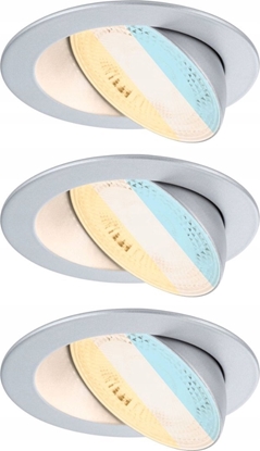 Picture of Zestaw opraw do wbudowania AUMUS LED 3-STEP DIM 3X5W 700lm 105mm 2700K-6500K IP20 230V chrom matowy / aluminium