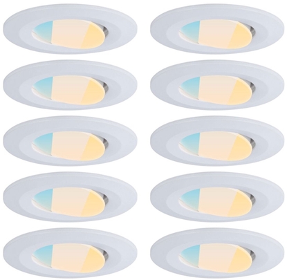 Picture of Zestaw opraw do wbudowania CALLA LED 10x5W 430lm okrga wychylna 3000/4000/6500K IP65 230V biay matowy