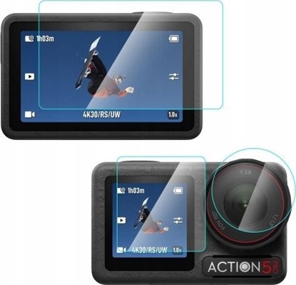 Attēls no Zestaw Osona Szko Hartowane na 2x Ekran + Obiektyw DJI Osmo Action 5 Pro / PU958T