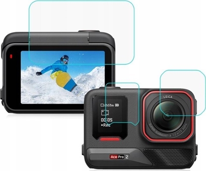 Attēls no Zestaw Osona Szko Hartowane na Obiektyw 2x Ekran LCD - Insta360 ACE PRO 2 / PU711T