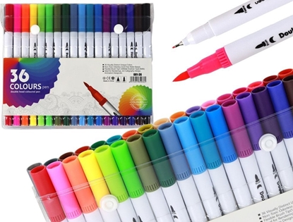 Attēls no Zestaw Pisaków Dwustronnych 36 Sztuk Rónokolorowe W Organizerze LEAN