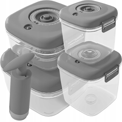 Picture of ZESTAW POJEMNIKÓW HERMETYCZNYCH CLEVER KITCHEN SZARE