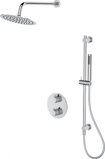 Picture of Zestaw prysznicowy Cersanit SET B552 zestaw podtynkowy, ZEN chrom, z bateri termostatyczn wannowo-natryskow, z boksem (S952-032)
