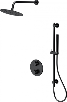 Picture of Zestaw prysznicowy Cersanit SET B553 zestaw podtynkowy, ZEN czarny, z bateri termostatyczn wannowo-natryskow, z boksem (S952-033)