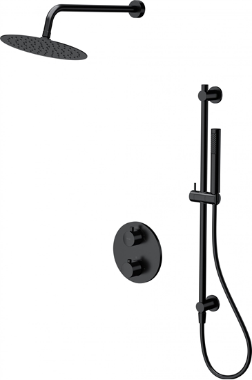 Picture of Zestaw prysznicowy Cersanit SET B553 zestaw podtynkowy, ZEN czarny, z bateri termostatyczn wannowo-natryskow, z boksem (S952-033)