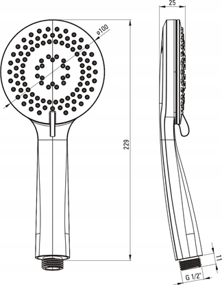 Изображение Zestaw prysznicowy Deante Zestaw prysznicowy podtynkowy z wylewk wannow