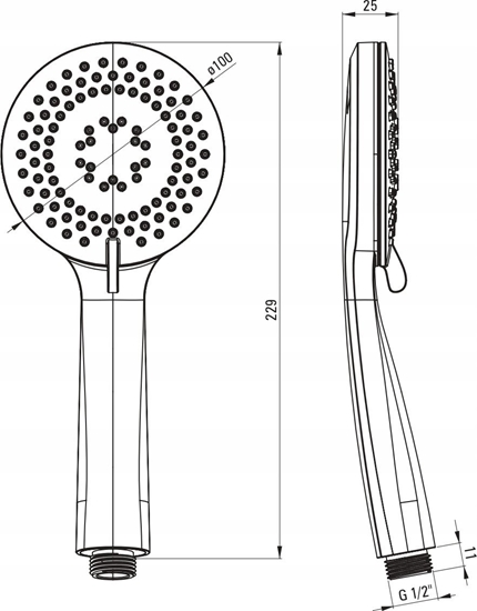 Изображение Zestaw prysznicowy Deante Zestaw prysznicowy podtynkowy z wylewk wannow