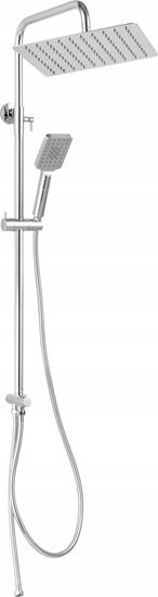 Изображение Zestaw prysznicowy Ferro NP48 WIZARD SQUARE PRO ZESTAW NATRYSKOWY Z DESZCZOWNI, CHROM // N.00.WIZARD-SQUARE-PRO-CHROM