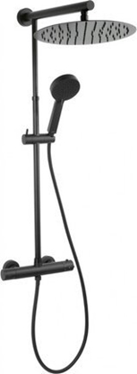 Picture of Zestaw prysznicowy Ferro Zestaw natryskowy TREVI BLACK z bateri termostatyczn, czarny NP75-TRV7U-BL