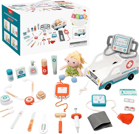 Picture of Zestaw Ratunkowy Dla Maego Ratownika Akcesoria Drewno 22El