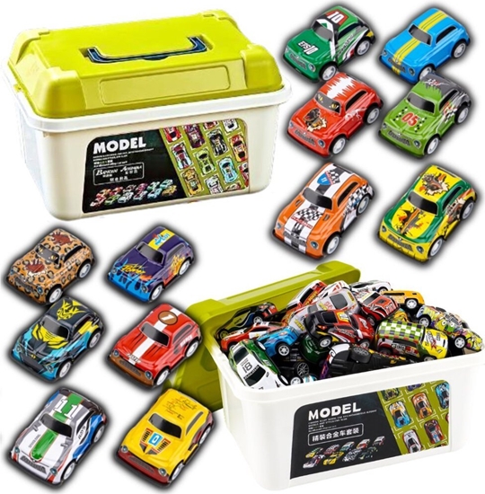 Picture of Zestaw Resoraków w Walizce Samochody Kolorowe 30 szt LEAN Toys