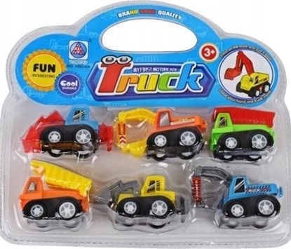 Attēls no Zestaw samochodów budowlanych 6szt mix