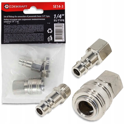 Attēls no Zestaw szybkozczek 1/4", 3el.