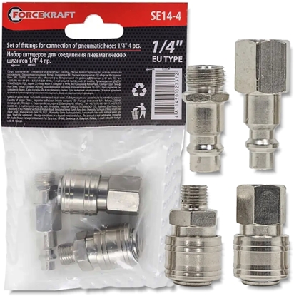 Attēls no Zestaw szybkozczek 1/4", 4el.