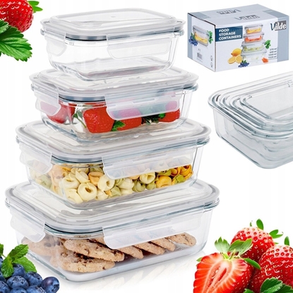 Picture of ZESTAW SZKLANYCH POJEMNIKÓW NA YWNO Z POKRYWAMI I USZCZELKAMI 229151