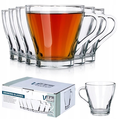 Picture of Zestaw Szklanki Kubki do Napojów Soku Wody VILDE 280 ml 6 szt.