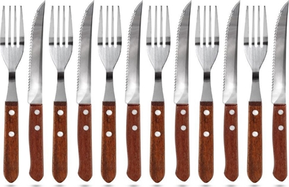 Attēls no ZESTAW SZTUCÓW SZTUCE DO STEKÓW PIZZY 12 szt. HAPPY GREEN