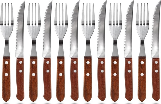 Picture of ZESTAW SZTUCÓW SZTUCE DO STEKÓW PIZZY 12 szt. HAPPY GREEN