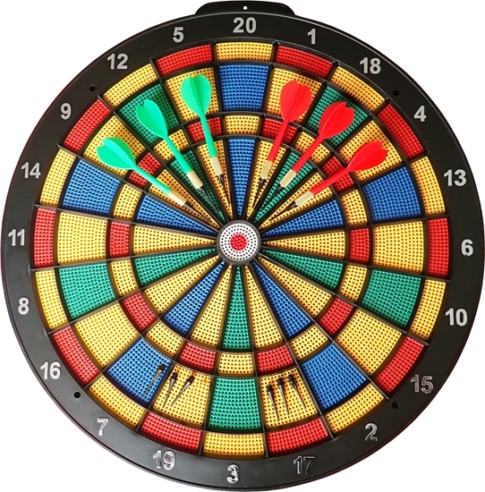 Picture of Zestaw Tarcza Soft Perforowana Dart Gra w Rzutki Lotki KUBISPORT 45 cm