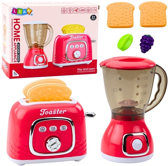 Picture of Zestaw Urzdze Kuchennych Toster Blender wiata Dwiki Róowy LEAN Toys
