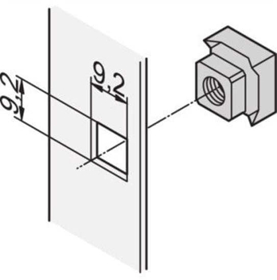 Picture of Zestaw uziemiajcy SCHROFF nakrtki kwadratowe, M6 dla 1,5 mm, 50 sztuk