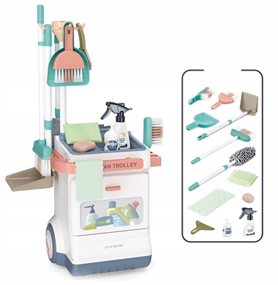 Изображение Zestaw wÃ³zek do sprzÄtania 15 elementÃ³w