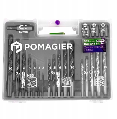 Picture of Zestaw wierte i bitów 300el.