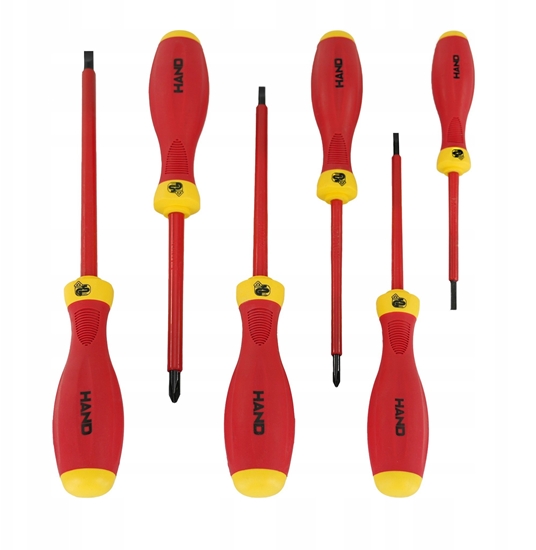 Picture of Zestaw wkrtaków izolowanych VDE 1000V 6 szt. Czerwono-óte
