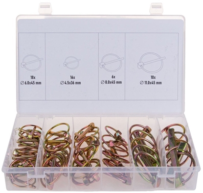 Изображение Zestaw zawleczek oczkowych do maszyn rolniczych 50el. (12)