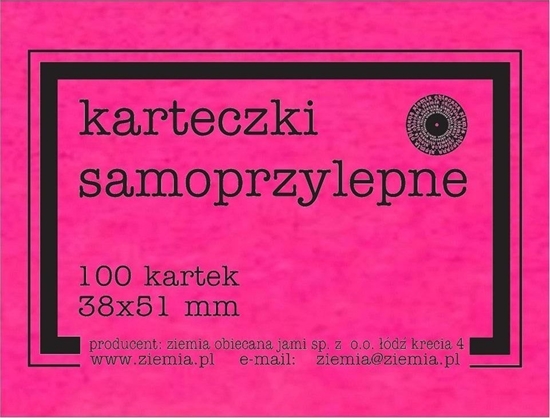 Picture of Ziemia Obiecana Karteczki samoprzylepne Fluo 38x51mm 100K ró