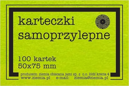 Attēls no Ziemia Obiecana Karteczki samoprzylepne Fluo 50x75mm 100K zielone