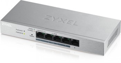 Изображение ZYXEL GS1200-5HP, 5 PORT GIGABIT POE+ WEBMANAGED DESKTOP SWITCH, 4X POE, 60 WATT