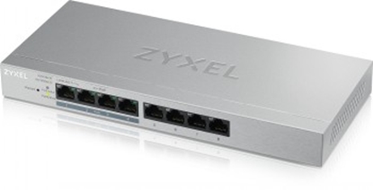 Изображение ZYXEL GS1200-8HP, 8 PORT GIGABIT POE+ WEBMANAGED DESKTOP SWITCH, 4X POE, 60 WATT