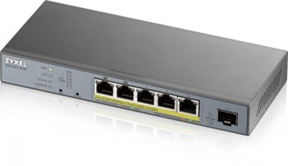 Изображение ZYXEL GS1350-6HP, 6 PORT MANAGED CCTV POE SWITCH, LONG RANGE, 60W, 802.3BT (1 YEAR NCC PRO PACK LICENSE BUNDLED)
